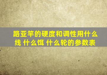 路亚竿的硬度和调性用什么线 什么饵 什么轮的参数表